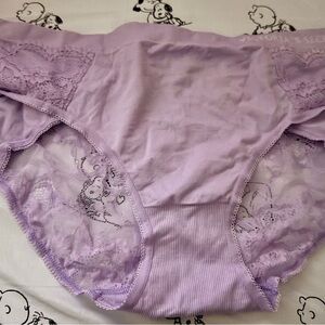 Women's Lace Trim Lavender Panties